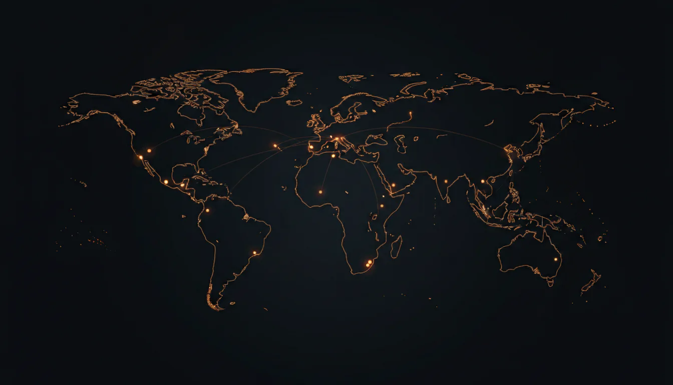 Map of the global TravelThru network